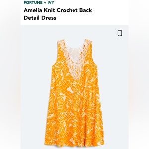 Fortune & Ivy Amelia Knit Crochet Back Detail Dress from Stitch Fix